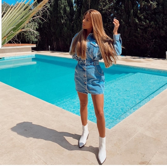 denim dress zara